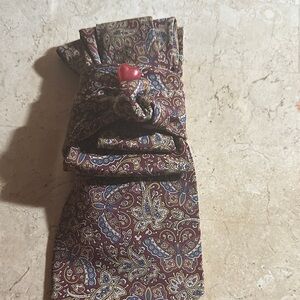 Paisley Patterned Tie with Heart Accent